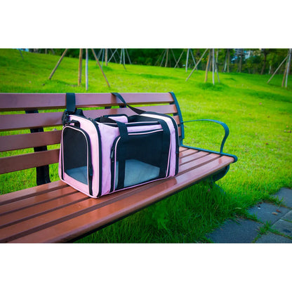 Bolso Para Mascotas Nextfri NF0005 Rosado Mediano Seguro Y Estiloso
