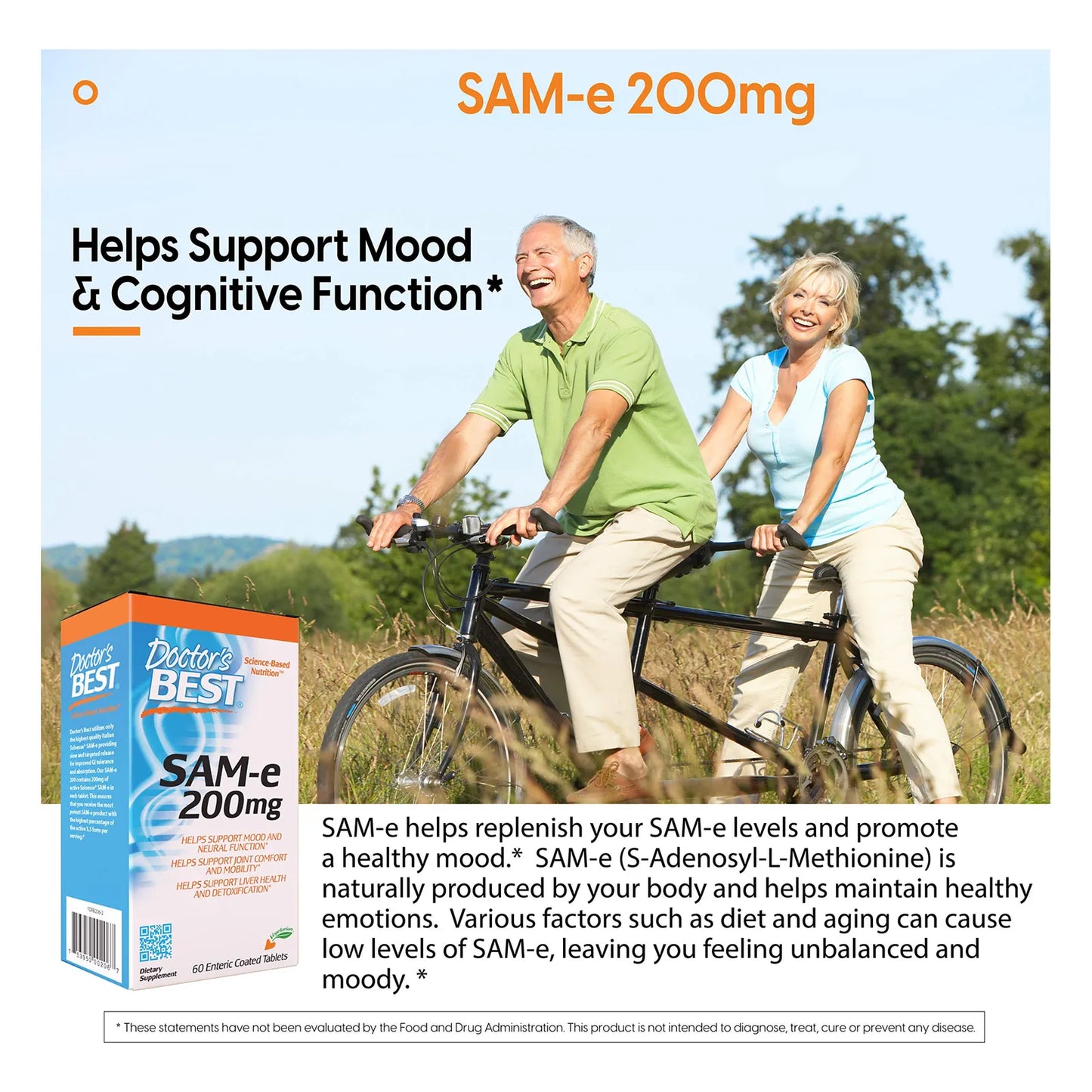 Doctors Best SAMe Suplemento Para Estado De Animo Articulaciones E Higado 60 Capsulas