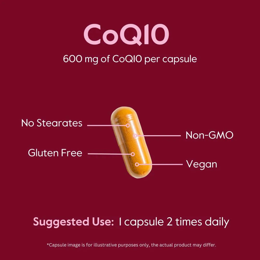 Coenzima Coq10 600 Mg Por Cápsula Con Bioperina 60 Cápsulas