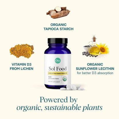 Vitamina D3 2000UI Vegana De Liquen Salud Osea Energia Y Defensas