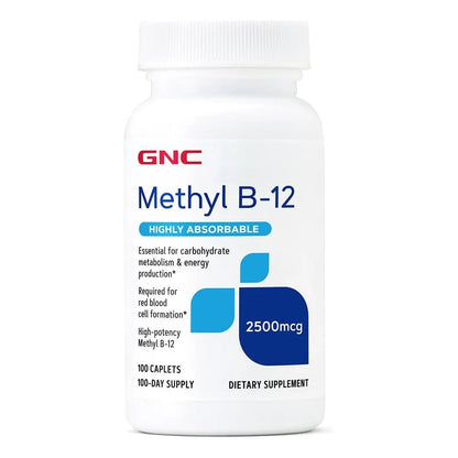 Metil B 12 2500 Mcg 100 Capsulas Energizantes Para Bienestar GNC