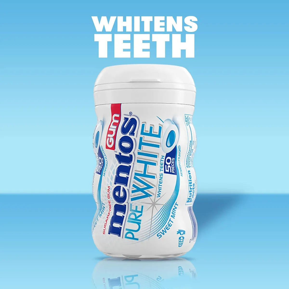 Mentos Goma De Mascar Pure Fresh Sin Azúcar 50gr Frescura Duradera Sin Culpa