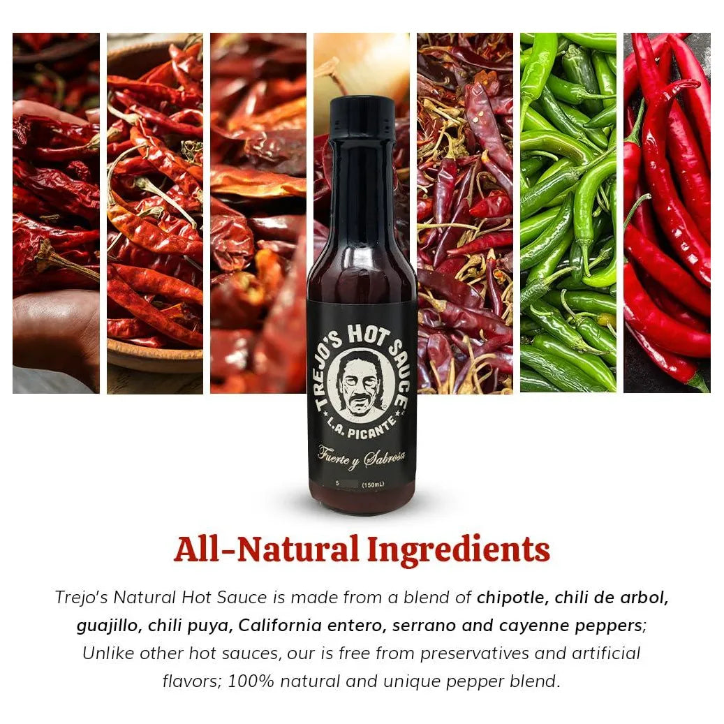 Salsa Picante Natural Trejos Tacos Mezcla Pimientos Fuego Medio Cero Calorias Sin Gluten