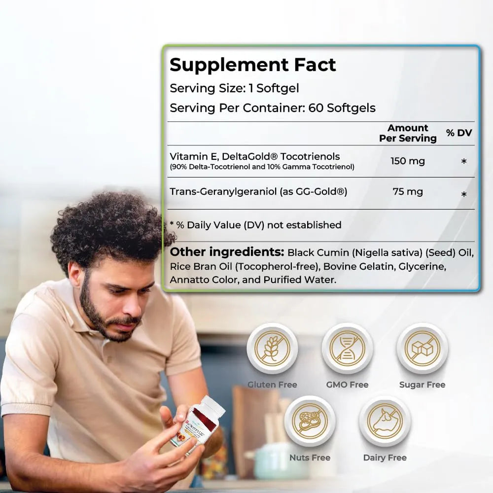 Eannatto 150mg Vitamina E Tocotrienoles Antioxidante Potente 60 Capsulas Blandas