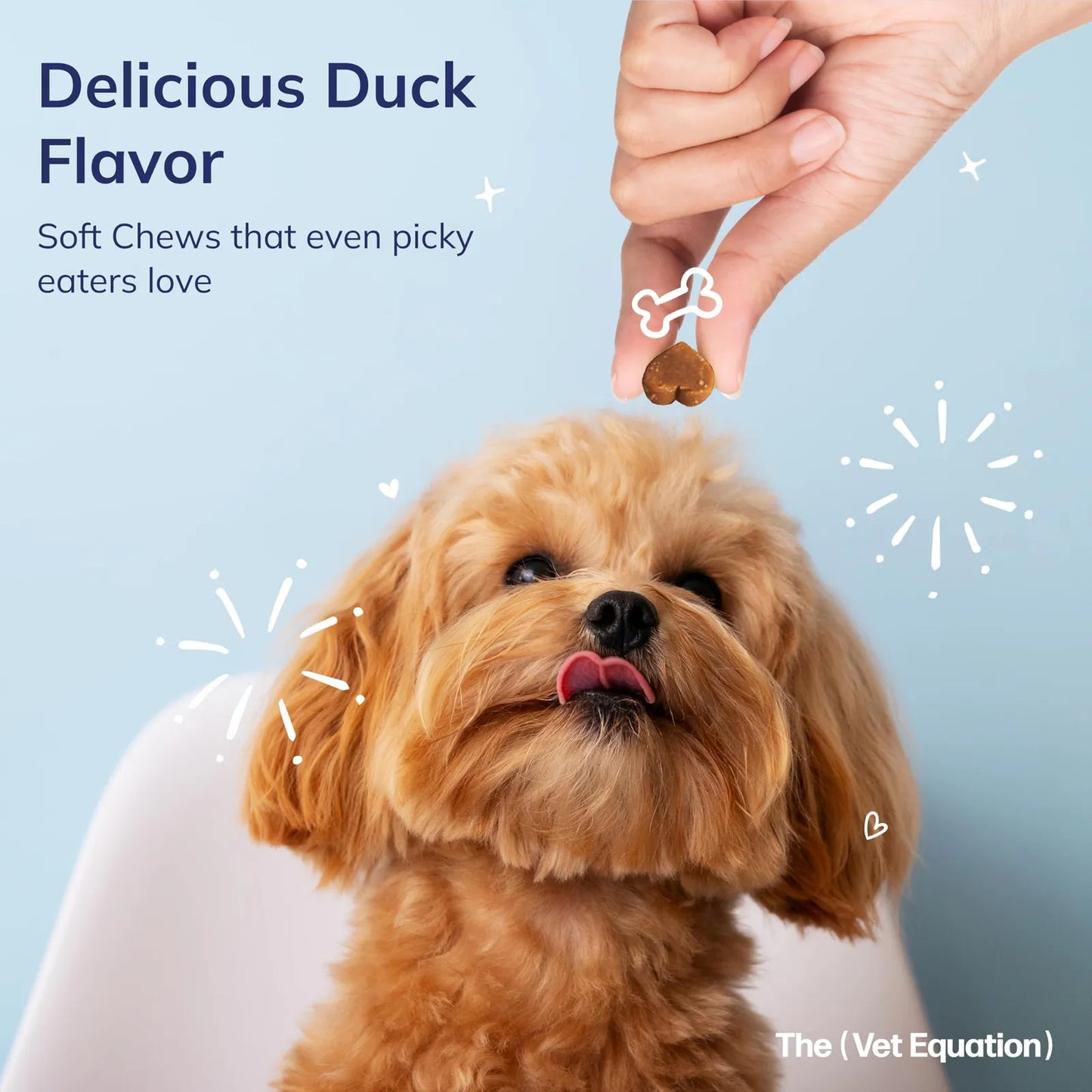 Omega Multifuncional Para Perros Sabor Pato 90 Masticables Con Omega3 Marino