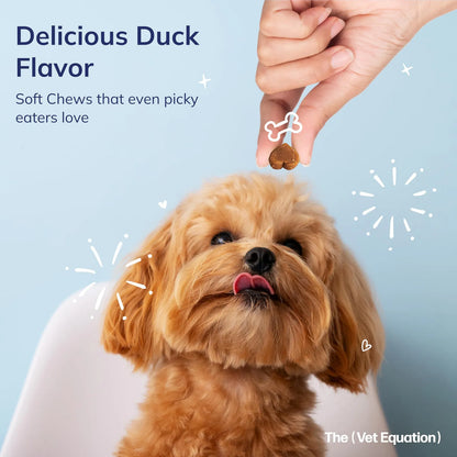 Omega Multifuncional Para Perros Sabor Pato 90 Masticables Con Omega3 Marino