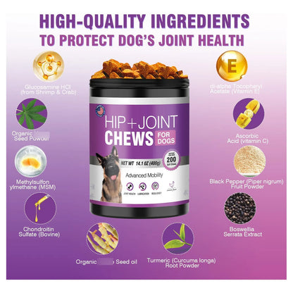 Glucosamina Para Perros 200 Unidades Suplemento Articular Con Condroitina Y MSM