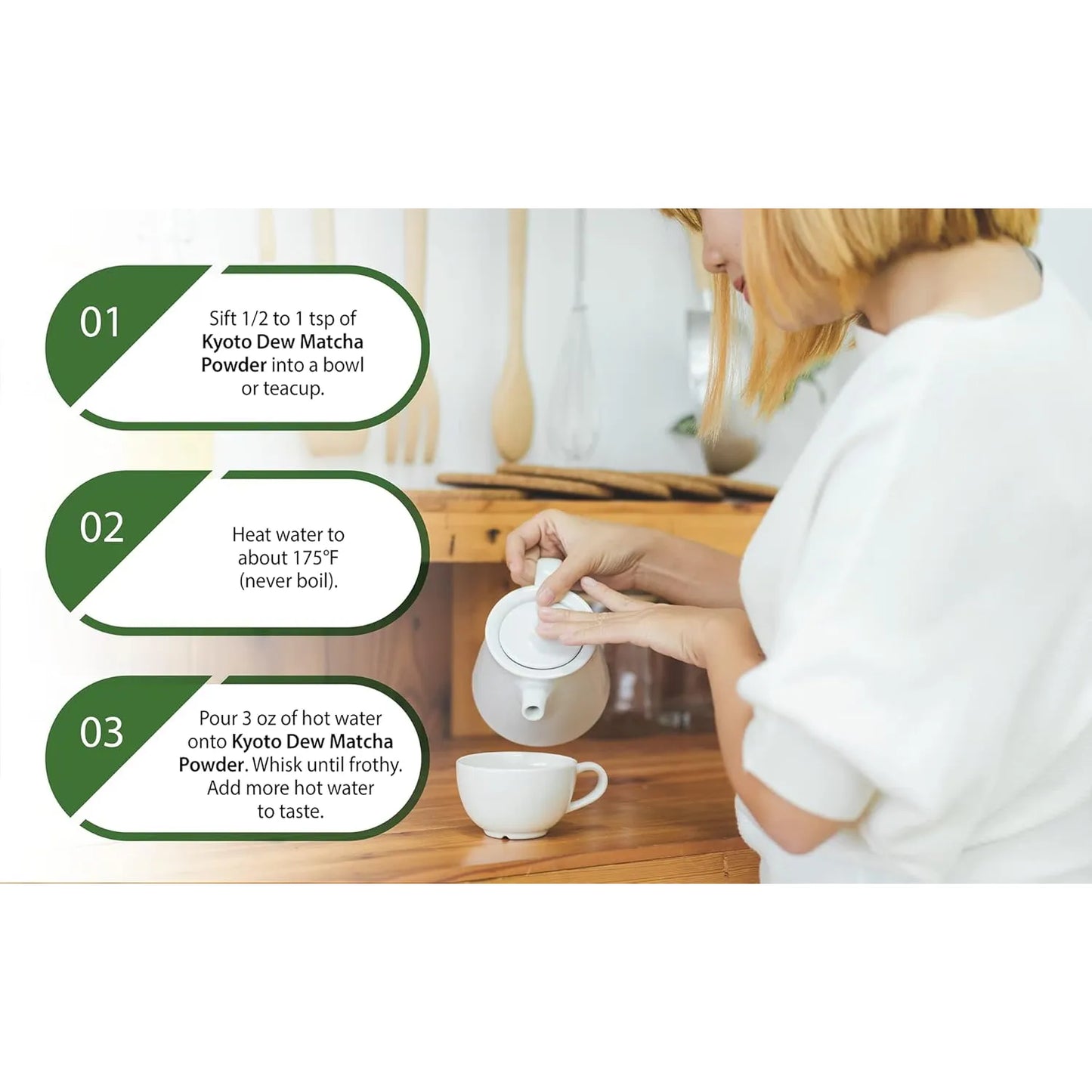 Té Verde Matcha Japonés Orgánico Grado Ceremonial Premium 7 Onzas