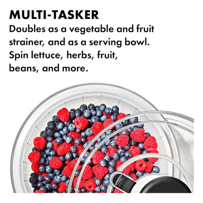 Oxo Good Grips Large Salad Spinner Mezclador De Vegetales 6.22 Qt Blanco Secado Rapido Y Facil