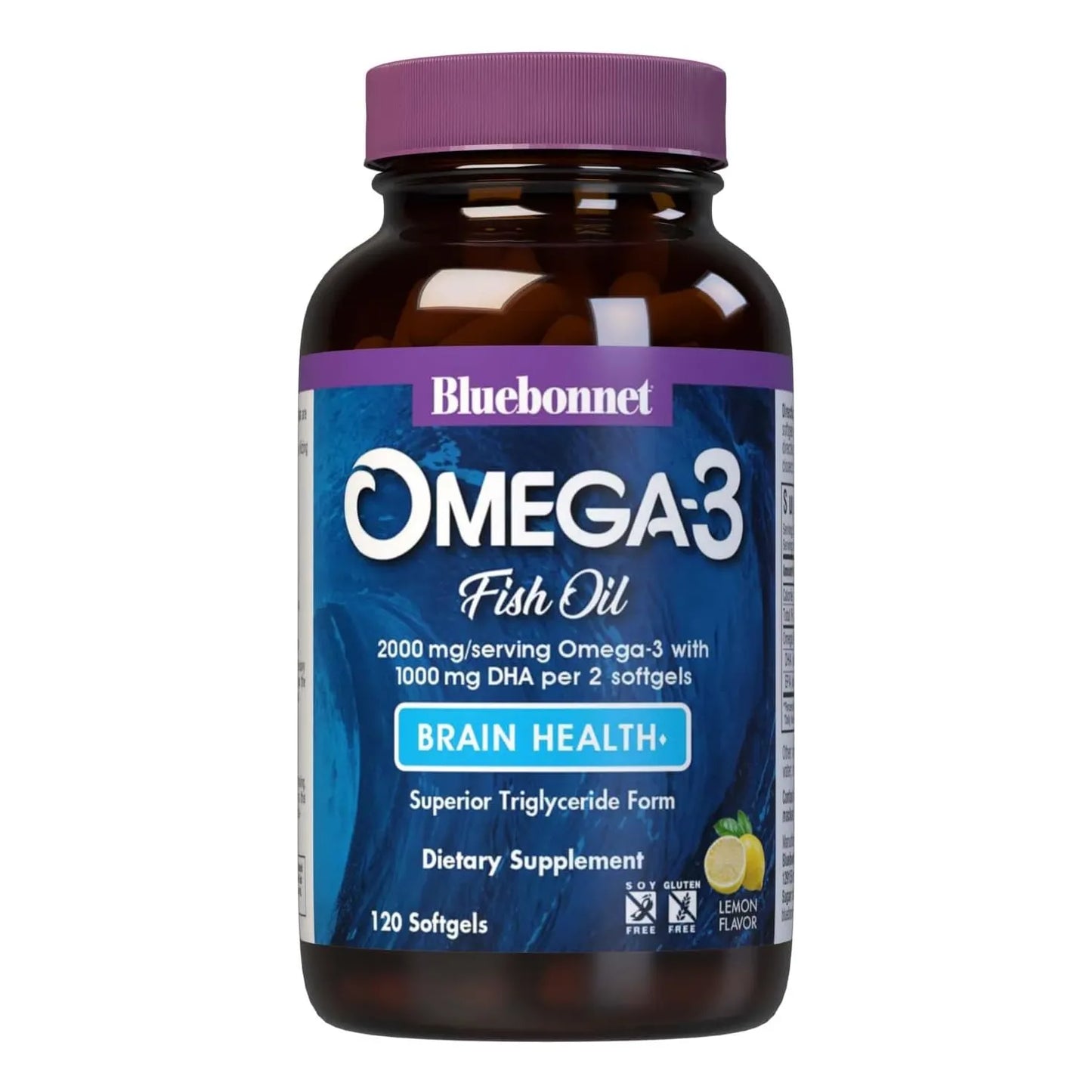 Omega 3 Dha 1000 Mg Epa 210 Mg Bluebonnet Suplemento Cognitivo Natural