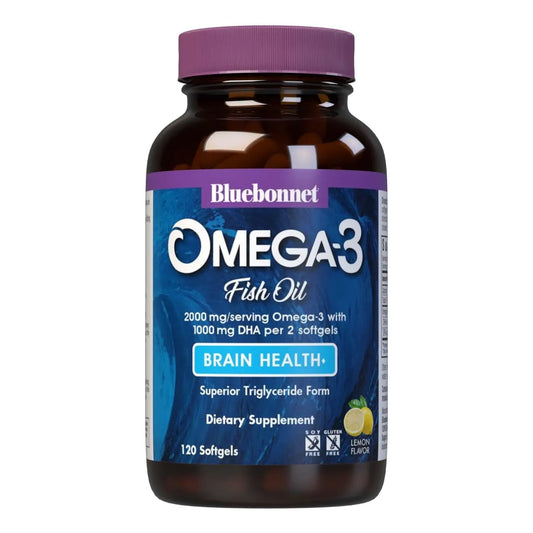 Omega 3 Dha 1000 Mg Epa 210 Mg Bluebonnet Suplemento Cognitivo Natural