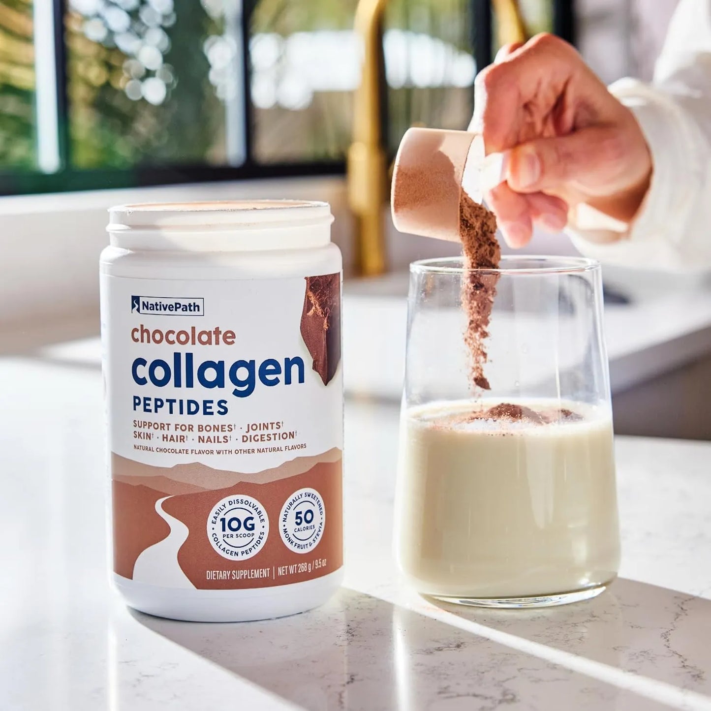 Péptidos De Colágeno Hidrolizado Tipo 1 Y 3 Sabor Chocolate NativePath