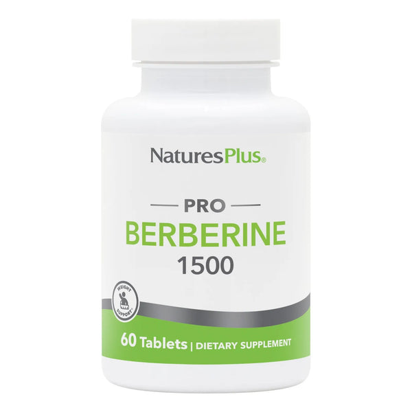Berberina 1500 Mg Natures Plus Pro 60 Tabletas Metabolismo Saludable