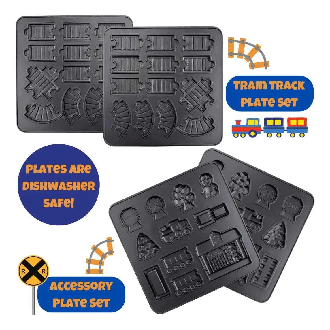 Train Set Waffle Maker Crea Divertidos Waffles En Forma De Tren Para Niños