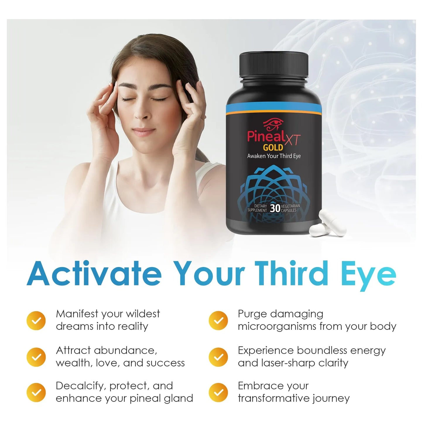Pineal XT Gold Suplemento Para Descalcificar La Glandula Pineal Y Activar El Tercer Ojo