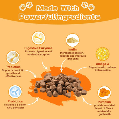 Probióticos Para Perros Con Prebióticos Enzimas Digestivas Y Calabaza Salud Intestinal Y Pelaje Brillante