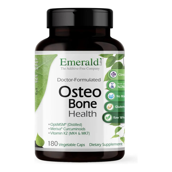 Osteo Bone Health Suplemento Vitaminas K1 K2 D3 Para Huesos Fuertes 180 Cápsulas