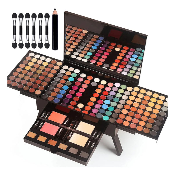 Kit Maquillaje Profesional 190 Tonos Sombras Colorete Polvo Cejas Regalo Perfecto