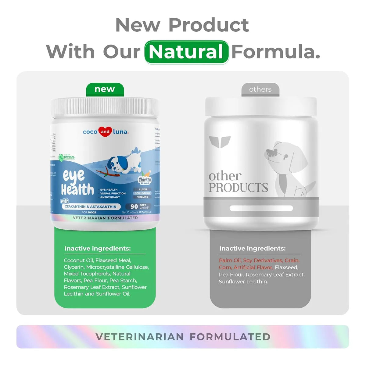 Apoyo Ocular Para Perros 90 Masticables Suaves Omega 3 Salud Visual