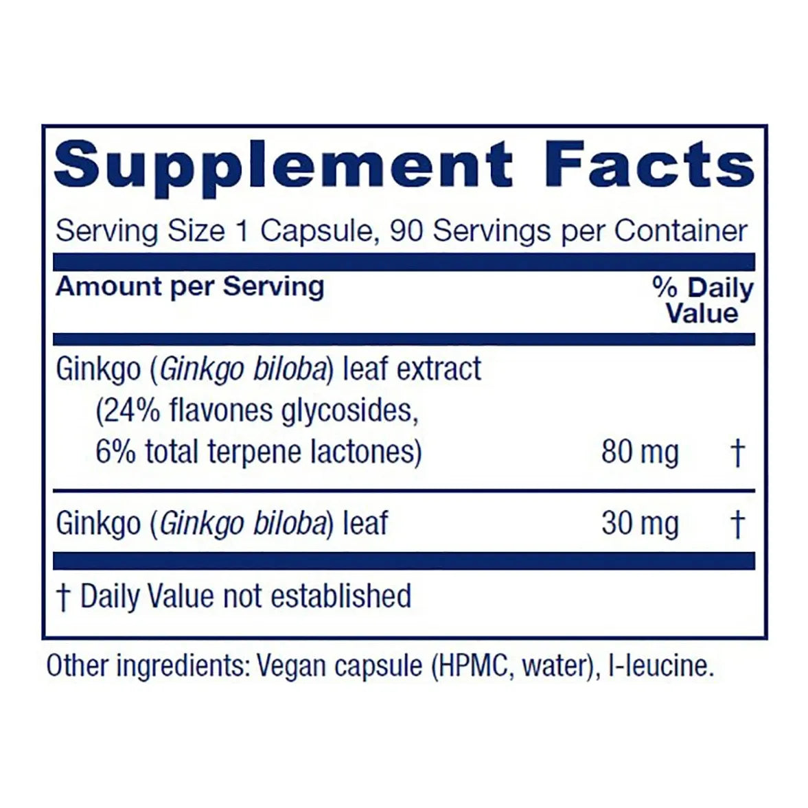 Extracto De Ginkgo Biloba 90 Capsulas 24 Glucosidos De Flavona Salud Cerebral Y Circulacion