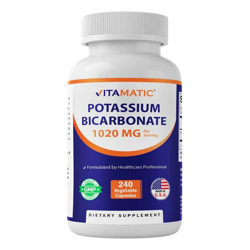 Suplemento De Potasio 1020 Mg 240 Cápsulas Vegetales Sin Gluten Y Sin OMG