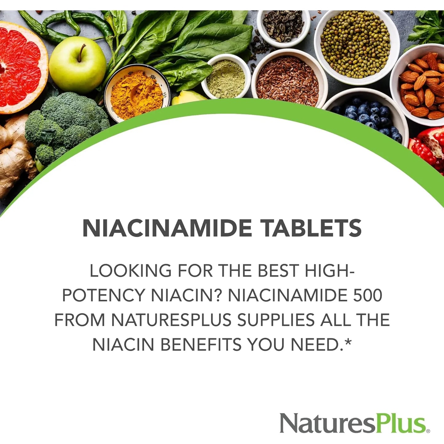 Niacinamida 500 Mg 90 Comprimidos Reparador E Hidratante NaturesPlus