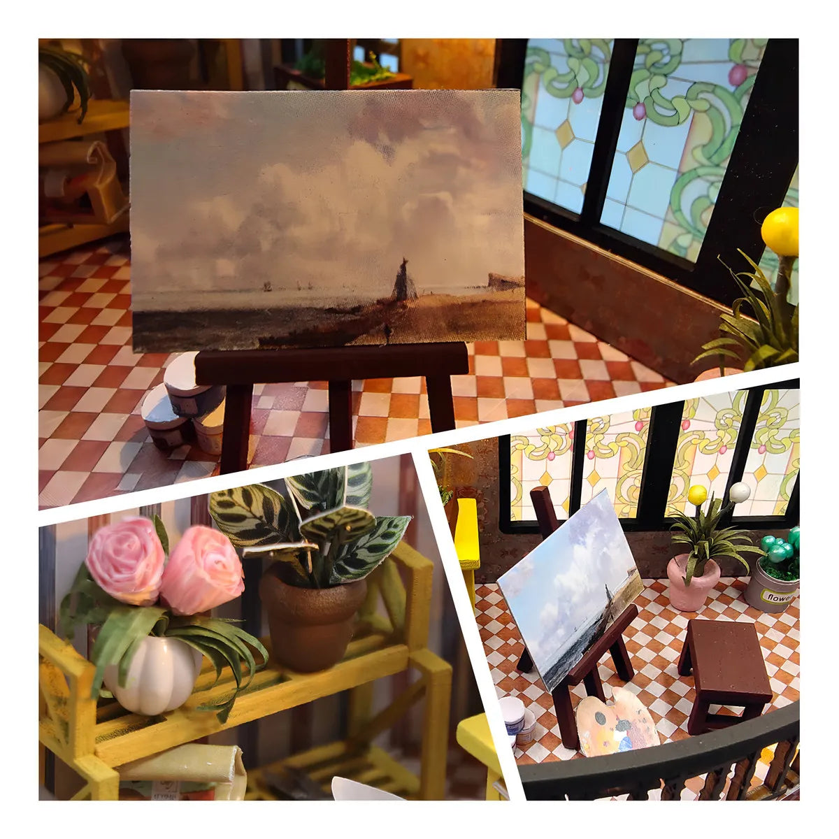 Lannso Kit Casa De Muñecas En Miniatura Para Construir Con Luces LED Y Caja De Música