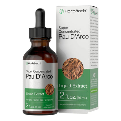 Extracto Líquido De Pau D Arco 59 Ml Gotas Superconcentrado Vegano