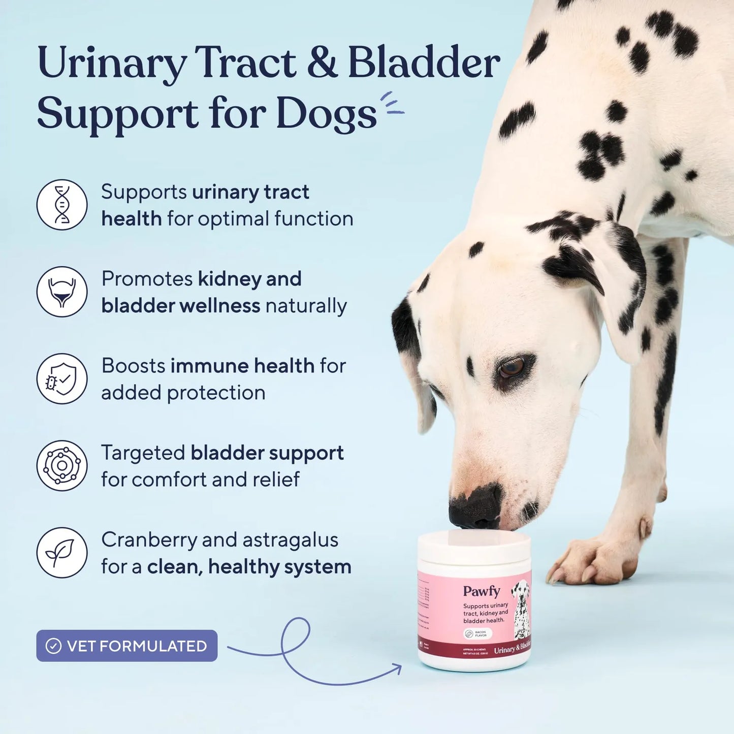 Suplemento Uti Perros Arándano D Manosa Salud Vejiga Y Tracto Urinario Pawfy