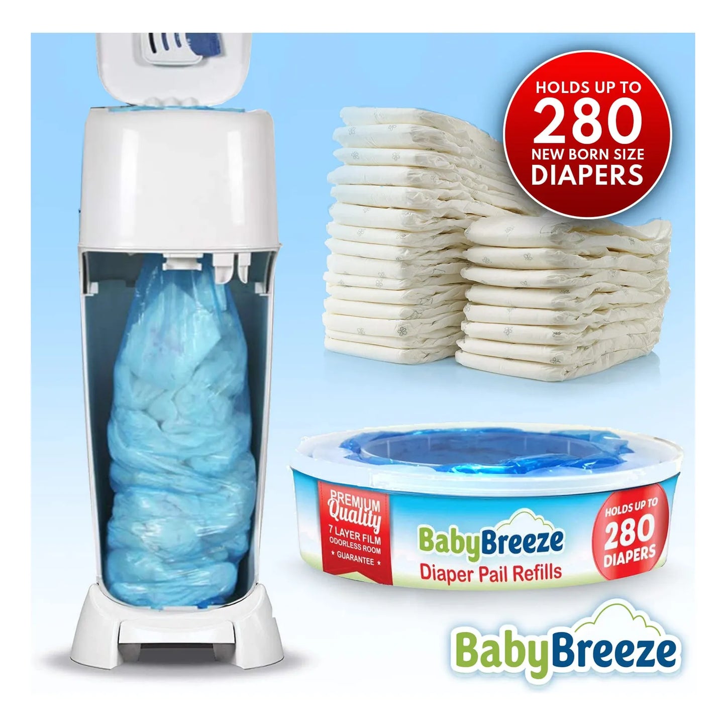 Bolsas Repuesto Pañales Playtex Diaper Genie 840 Unidades BabyBreeze Frescura Garantizada