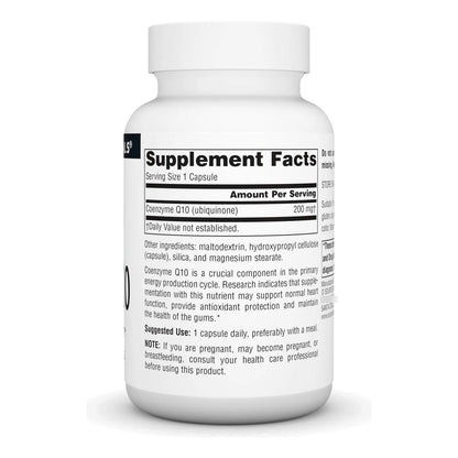 Coenzima Q10 Antioxidante 200 Mg Soporte Corazón Cerebro Inmunidad 60 Cápsulas Vegetarianas