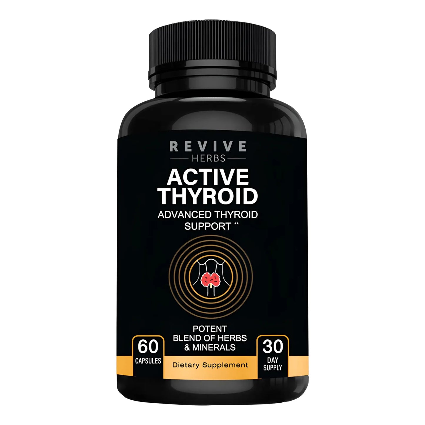 Suplemento Tiroideo Natural Con Ashwagandha Yodo Selenio Magnesio Zinc Y B12 60 Capsulas