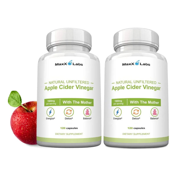 Cápsulas De Vinagre De Sidra De Manzana 1500 Mg Con The Mother Energía Y Digestión