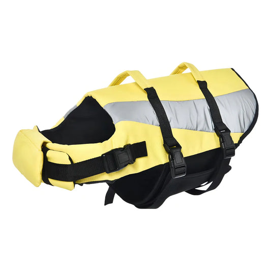 Chaleco Salvavidas Ajustable Perros Rayas Reflectantes Seguridad Agua
