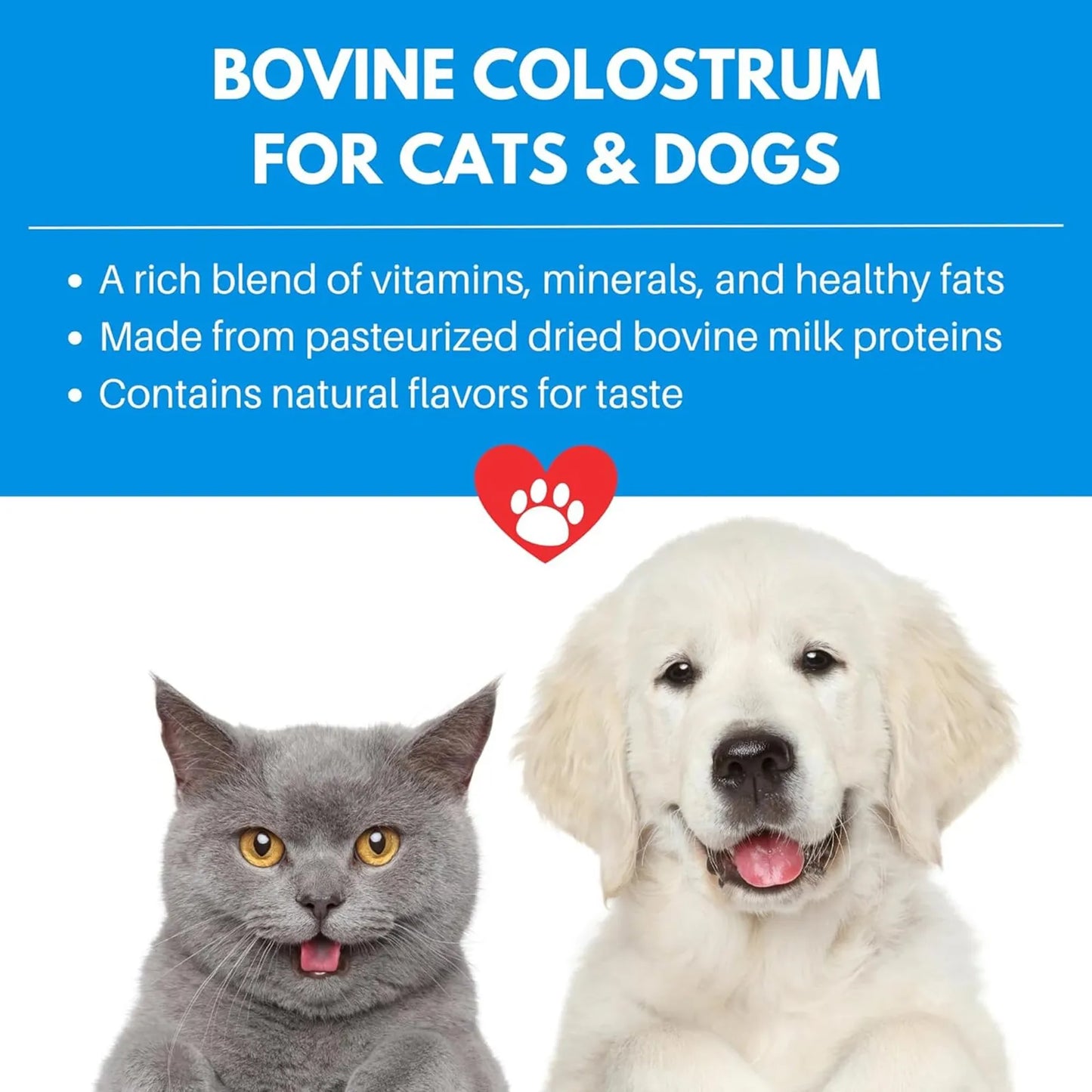 Calostro Bovino Bioactivo En Polvo Para Perros Y Gatos 240g Refuerza Sistema Inmunologico