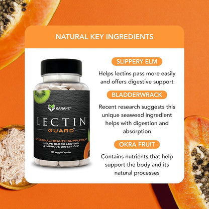 KaraMD Protector De Lectina Suplemento Digestivo 120 Capsulas Bloqueador Natural De Lectinas