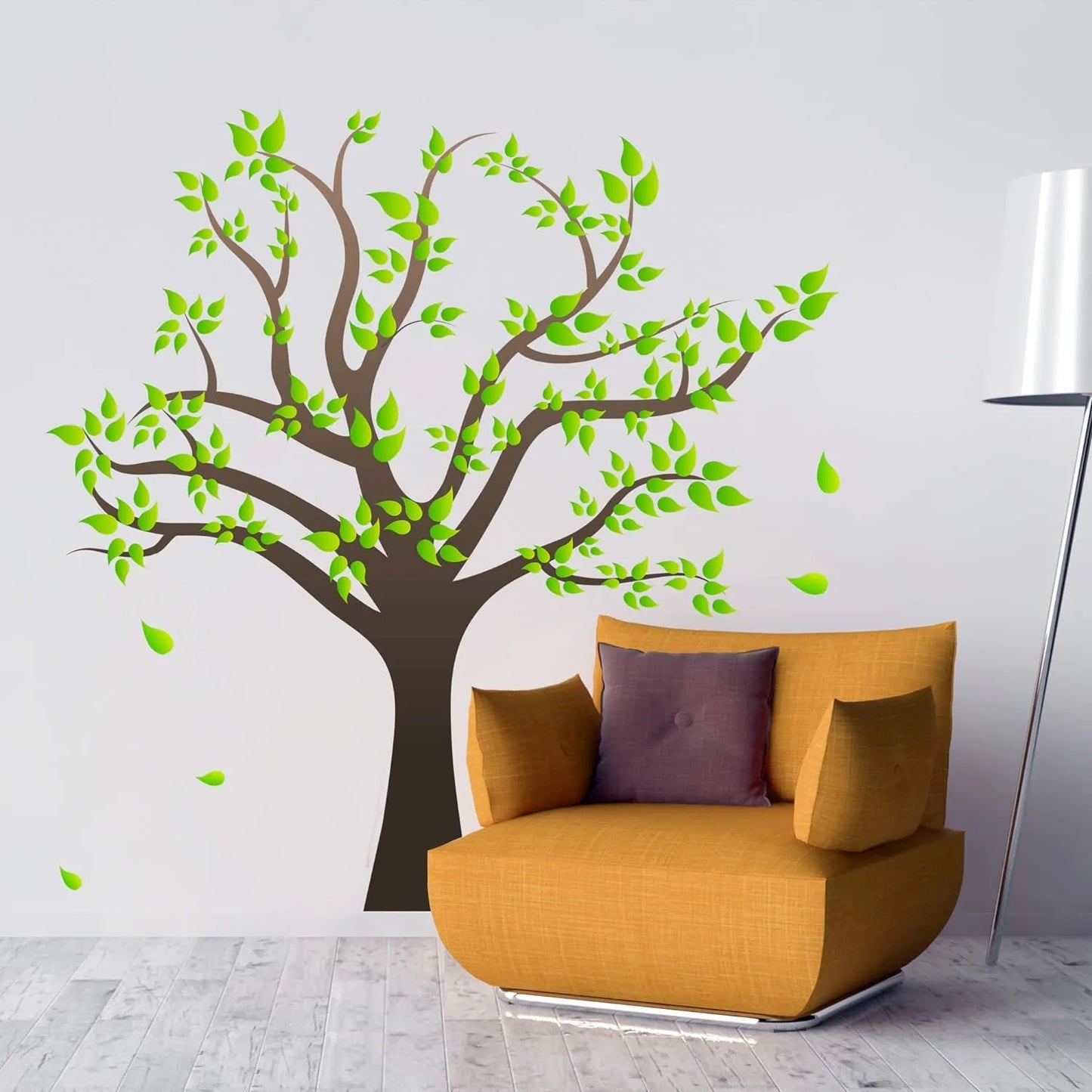 Pegatinas De Pared Arboles Verdes 3D Removibles Decoracion Familiar