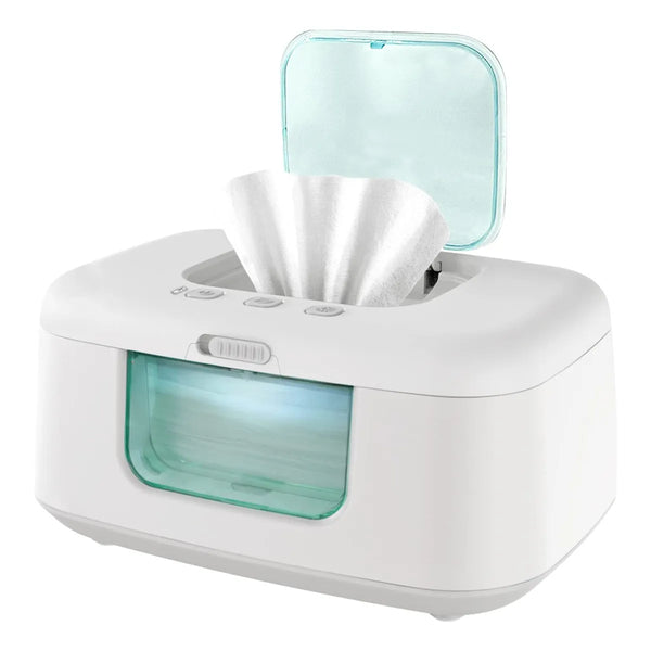 Calentador Y Dispensador De Toallitas Para Bebés Con Luz LED Cómodo Y Practico