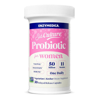 Probióticos Para Salud Vaginal Y Urinaria Femenina 50 Mil Millones UFC Enzymedica SubCulture