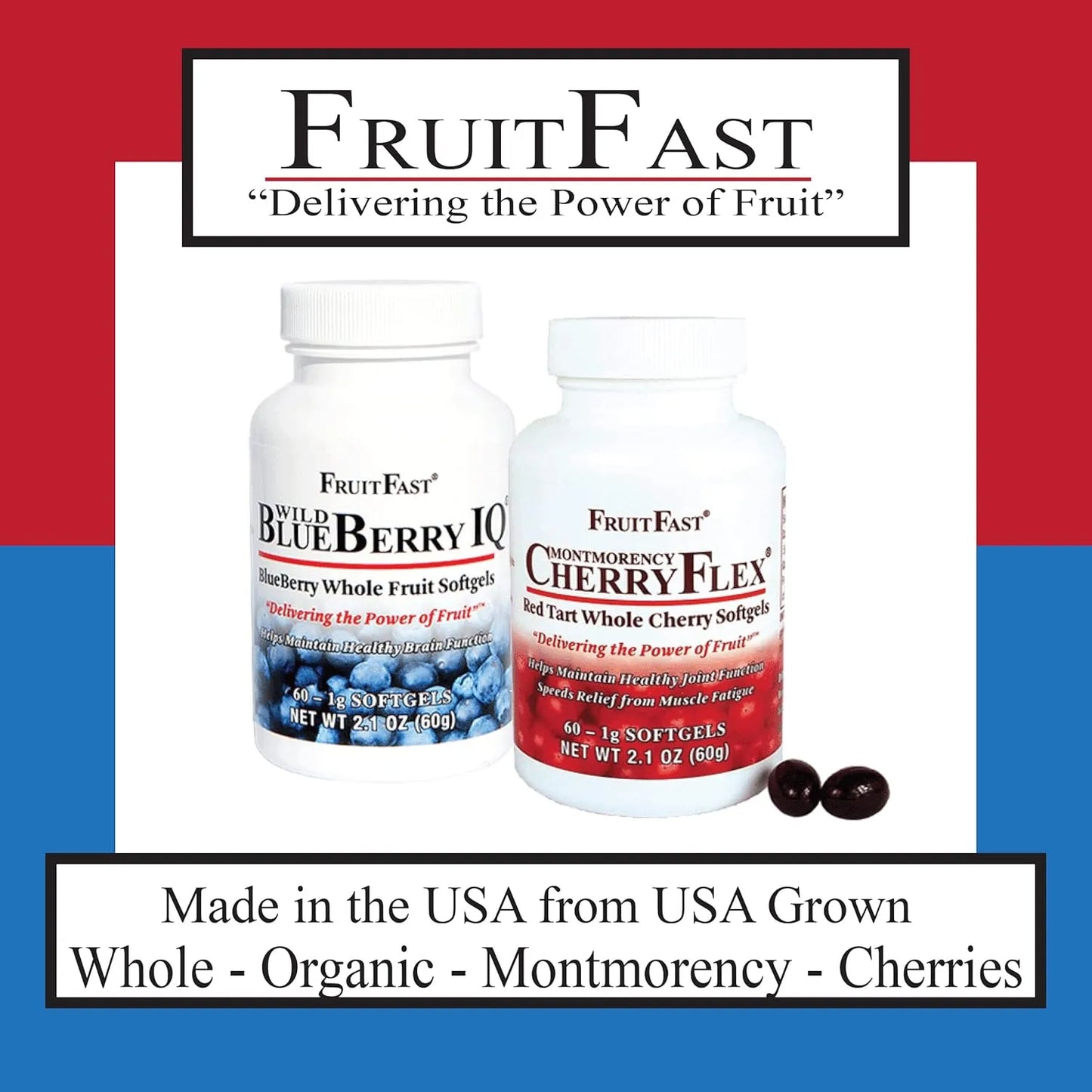 Cereza Orgánica Roja 100% 60 Cápsulas Promueve Salud Articular FruitFast CherryFlex