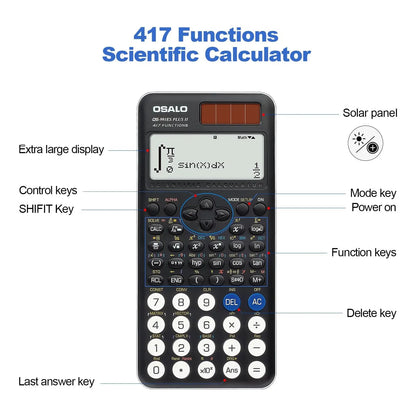 Calculadora Cientifica Osalo 417 Funciones Pantalla 2 Lineas Ideal Estudiantes