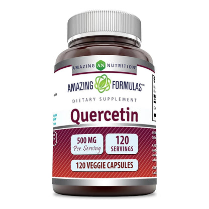 Quercetina 500 Mg Amazing Formulas Apoyo Cardiovascular E Inmune 120 Caps
