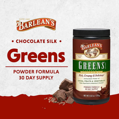 Polvo De Verduras De Chocolate Barleans Superalimento Nutritivo Y Delicioso