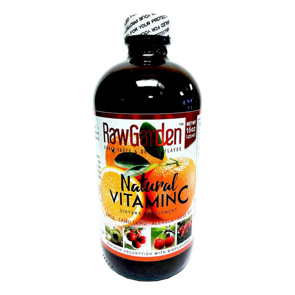 Vitamina C Liquida Natural Escaramujo Amla Camu Camu Acerola Botella Vidrio 16 Oz