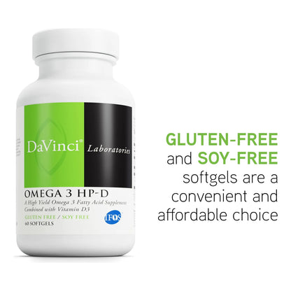 Omega 3 HP-D Con Vitamina D3 60 Cápsulas Blandas Suplemento Cardiovascular E Inmunológico