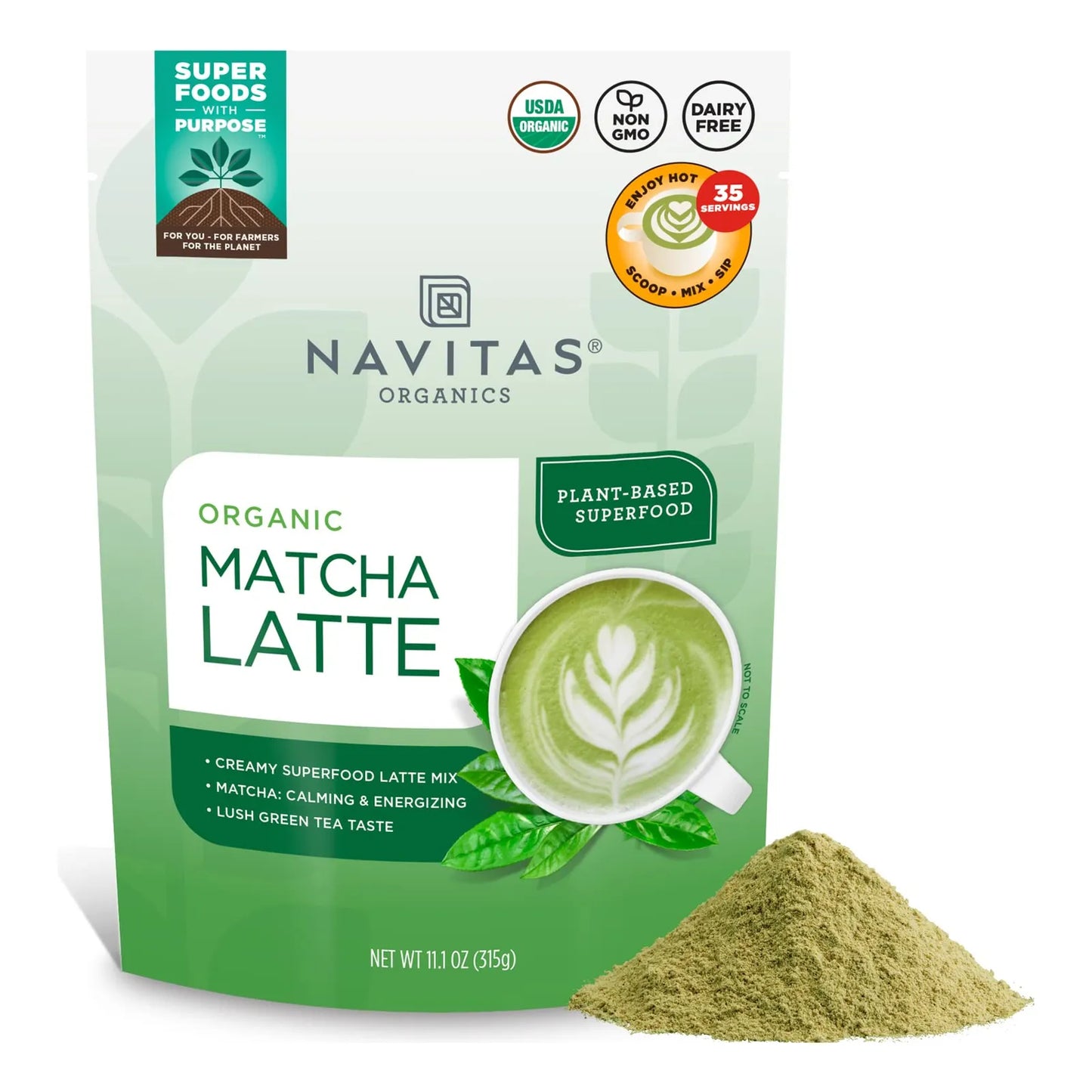 Matcha Latte Orgánico En Polvo 35 Porciones Sin Lacteos Keto Y Paleo