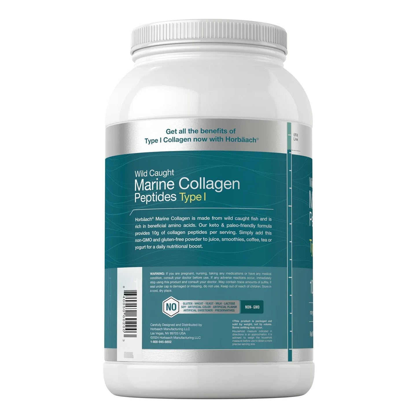 Polvo De Colageno Marino Hidrolizado 1000 Gramos Peptidos Tipo I Sin Sabor Keto Paleo