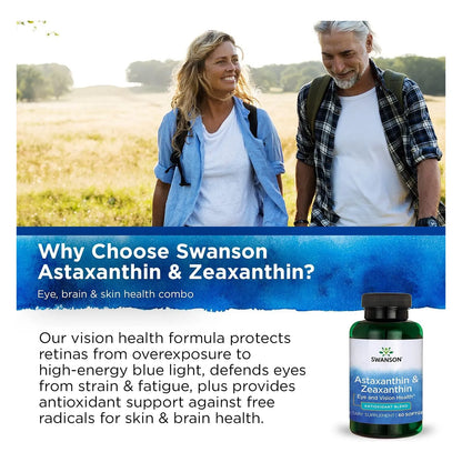 Astaxantina Y Zeaxantina 8 Mg Para Visión Salud Cerebral Y Piel Swanson 60 Cápsulas