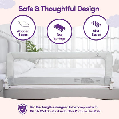 Rieles De Cama Extra Largos Para Niños Protector Ajustable ComfyBumpy Seguridad Y Comodidad
