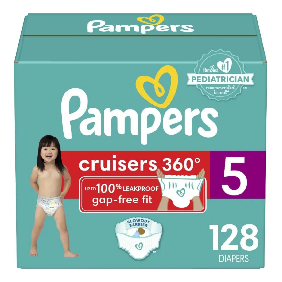 Pañales Pampers Cruisers 360 Talla 5 128 Unidades Protección Antifugas
